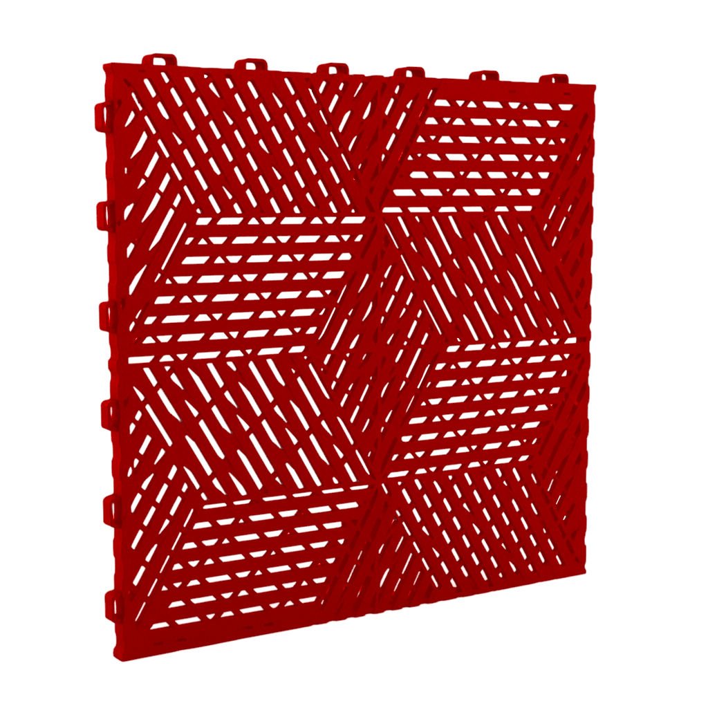 Piso CUBO MODULAR Automotivo Vermelho Detailer 3D modelo